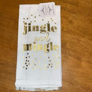 December Home 2 Pack Kitchen Towels Jingle and Mingle Houses Trees 16” by 26”